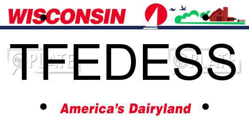 TFEDESS Wisconsin License Plate