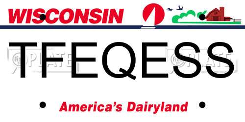 TFEQESS Wisconsin License Plate