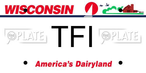 TFI Wisconsin License Plate