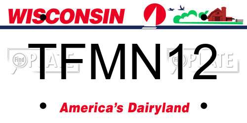 TFMN12 Wisconsin License Plate