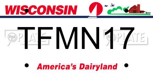 TFMN17 Wisconsin License Plate