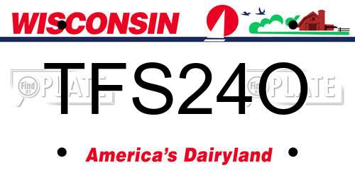 TFS24O Wisconsin License Plate