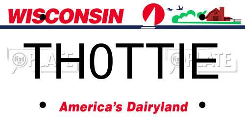 TH0TTIE Wisconsin License Plate