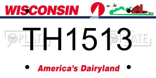 TH1513 Wisconsin License Plate