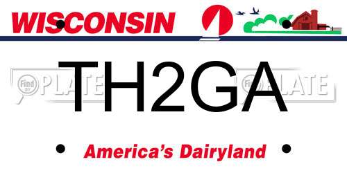 TH2GA Wisconsin License Plate