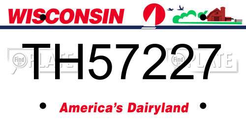 TH57227 Wisconsin License Plate