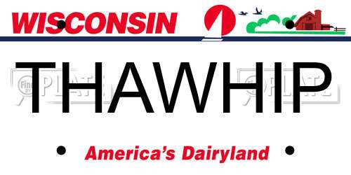 THAWHIP Wisconsin License Plate