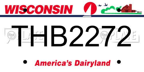 THB2272 Wisconsin License Plate