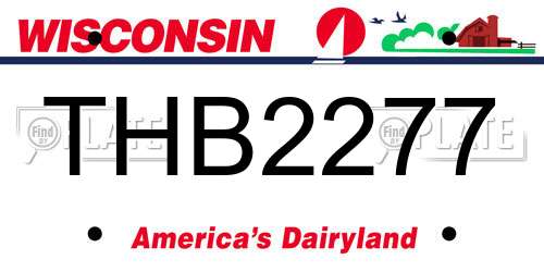 THB2277 Wisconsin License Plate
