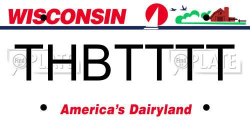THBTTTT Wisconsin License Plate