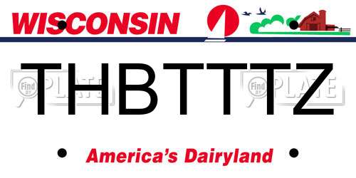 THBTTTZ Wisconsin License Plate