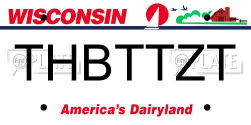 THBTTZT Wisconsin License Plate