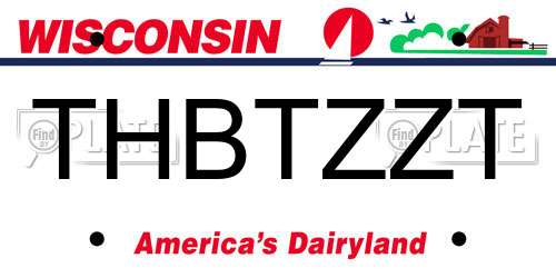 THBTZZT Wisconsin License Plate