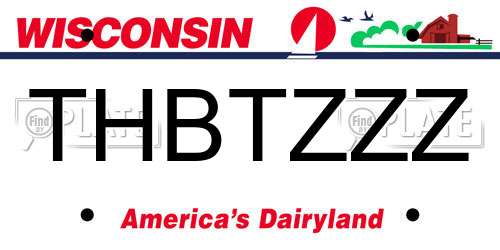 THBTZZZ Wisconsin License Plate
