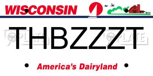 THBZZZT Wisconsin License Plate