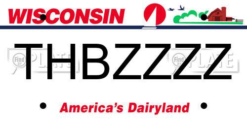 THBZZZZ Wisconsin License Plate