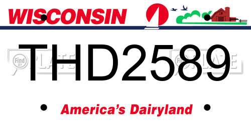 THD2589 Wisconsin License Plate