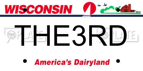 THE3RD Wisconsin License Plate