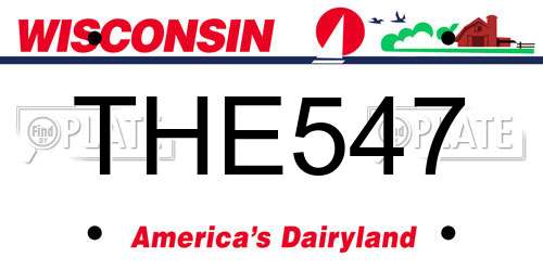 THE547 Wisconsin License Plate