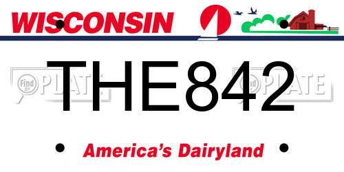 THE842 Wisconsin License Plate
