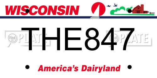 THE847 Wisconsin License Plate