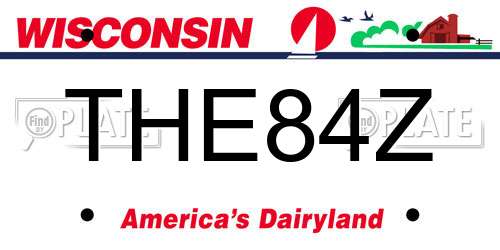 THE84Z Wisconsin License Plate