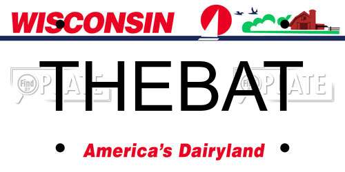 THEBAT Wisconsin License Plate