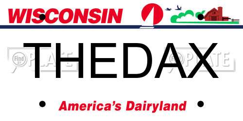 THEDAX Wisconsin License Plate