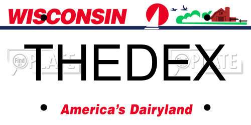 THEDEX Wisconsin License Plate