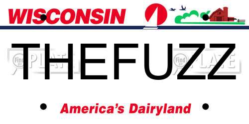 THEFUZZ Wisconsin License Plate