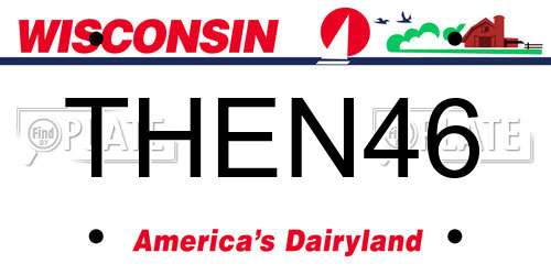 THEN46 Wisconsin License Plate
