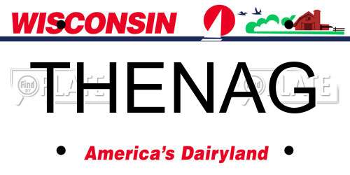 THENAG Wisconsin License Plate