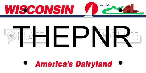THEPNR Wisconsin License Plate