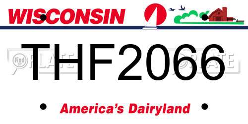 THF2066 Wisconsin License Plate