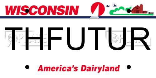 THFUTUR Wisconsin License Plate