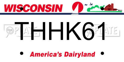 THHK61 Wisconsin License Plate