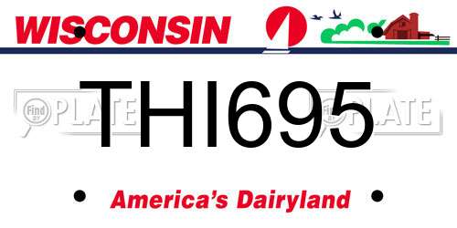 THI695 Wisconsin License Plate