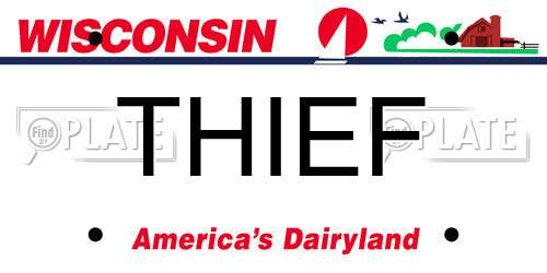 THIEF Wisconsin License Plate