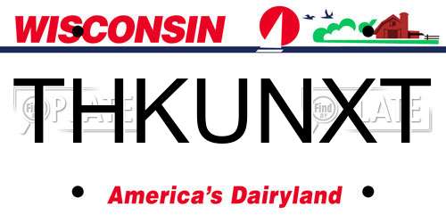 THKUNXT Wisconsin License Plate