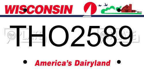 THO2589 Wisconsin License Plate