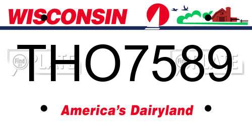 THO7589 Wisconsin License Plate