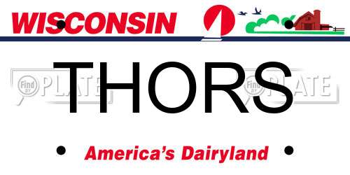 THORS Wisconsin License Plate
