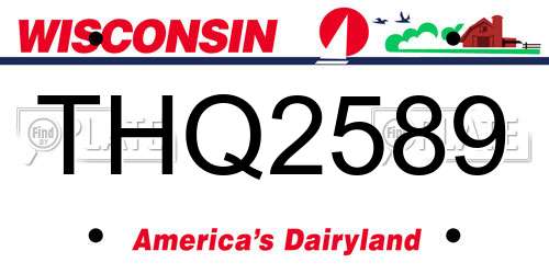 THQ2589 Wisconsin License Plate