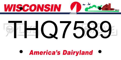 THQ7589 Wisconsin License Plate