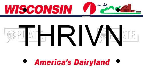 THRIVN Wisconsin License Plate