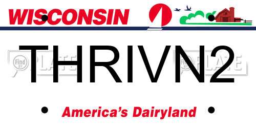 THRIVN2 Wisconsin License Plate