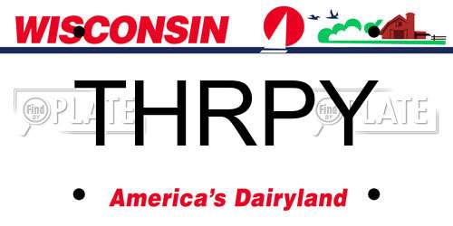 THRPY Wisconsin License Plate