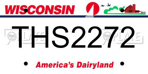 THS2272 Wisconsin License Plate