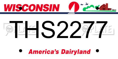 THS2277 Wisconsin License Plate