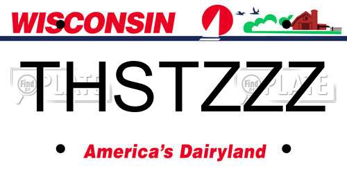 THSTZZZ Wisconsin License Plate